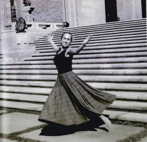Harriet Berg dancing in her youth in Detroit